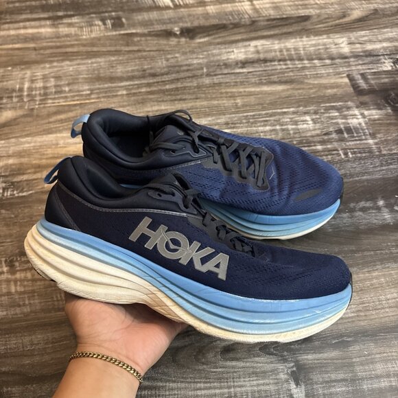 Hoka One One Men Bondi 8 Blue Outer Space Running Shoe 1123202 OSAA Size 13D main image 9